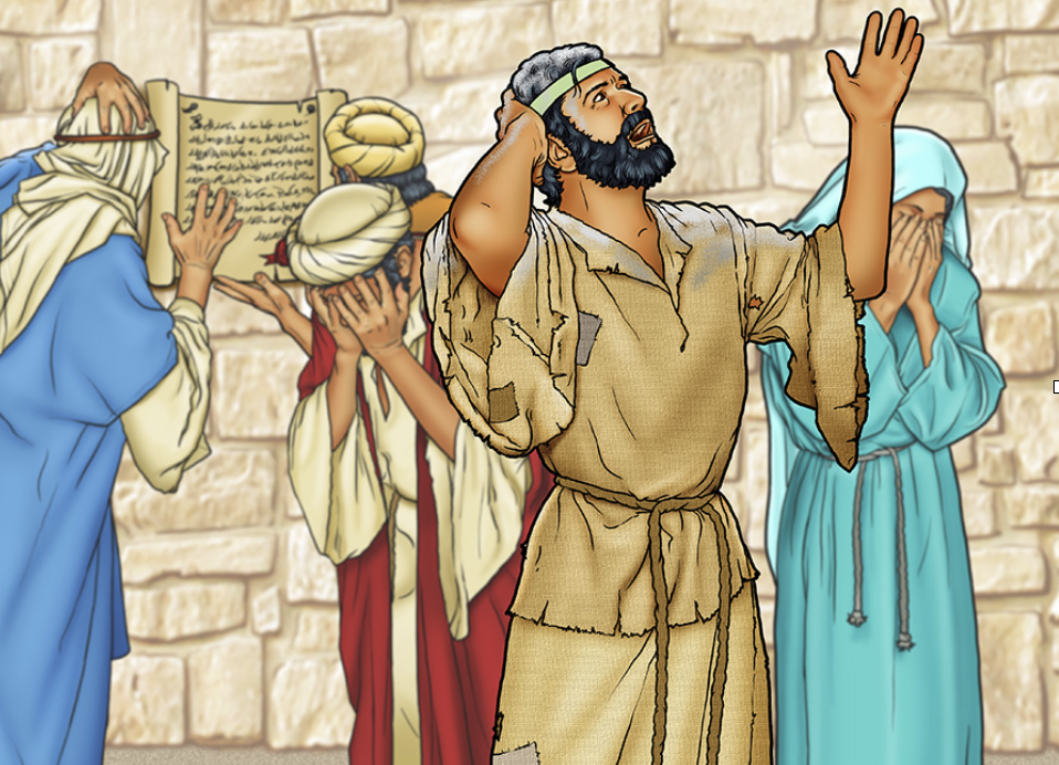 The Jews fasted, cried and wore sackcloth and ashes. Mordecai cried loudly outside the king's gate.
