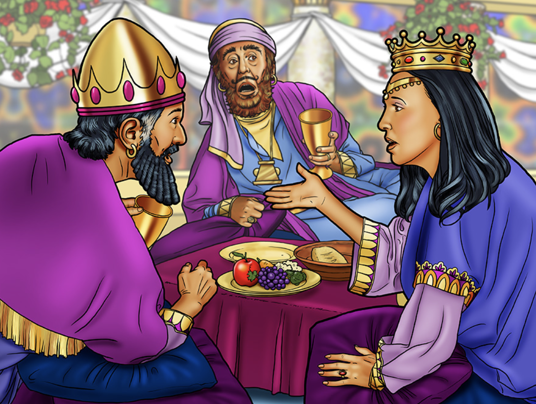 Esther asked the king to save her life and the lives of her people.
