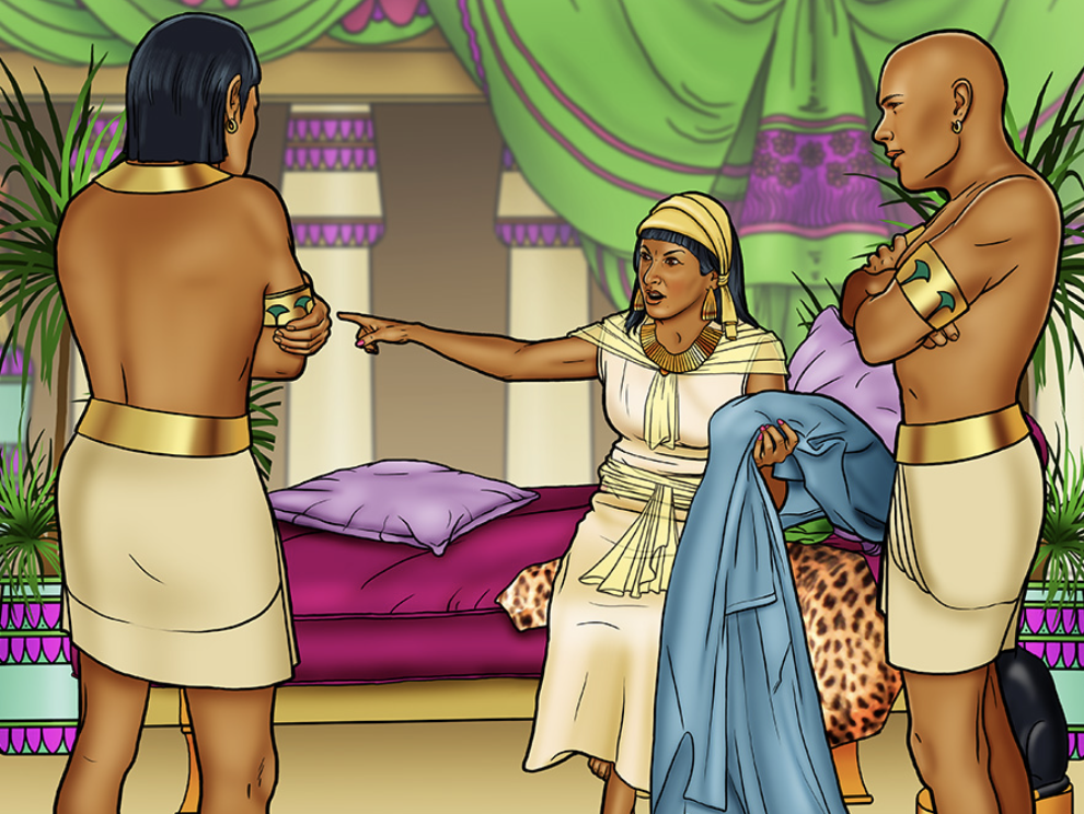 Potiphar's wife lied and accused Joseph of attacking her.